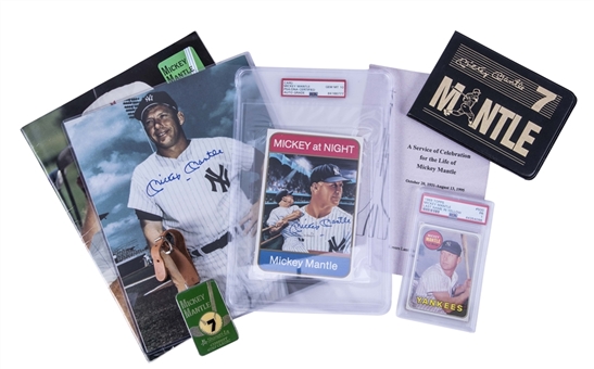 Roy Mantles Collection of Mickey Mantle Items Including Signed Photo, Cards, Funeral Program and More (Mary Mantle LOA)(PSA & JSA) 